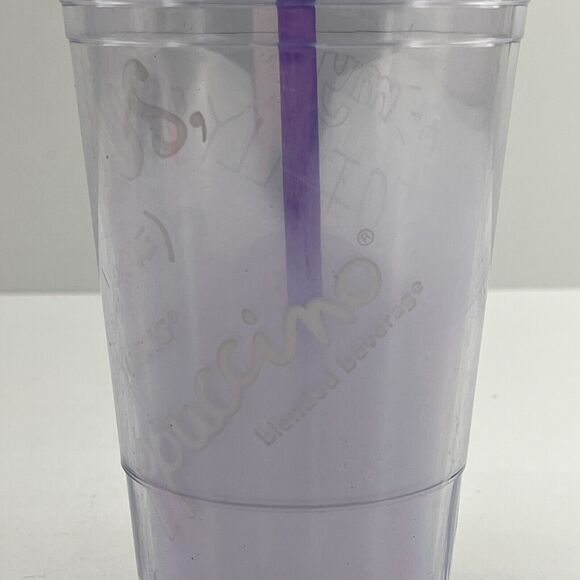 Starbucks Tumbler Plastic w/ Lid & Straw Venti Acrylic 2012 Cold Cup Slogan 16oz - Picture 11 of 12